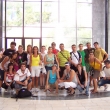 Grupo Lidia de Canarias - delante del g�iser en la ciudad balnearia - Karlovy Vary agosto 2007