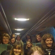 Con una parroquia de Chila, en su autobus, en Praga, octubre de 2015 disfrutando la alegría de viajar juntos con amigos