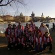 Con aficionados del club Atl�tico de Bilbao, diciembre 2015