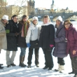 Amigas de Alcal� de Henares enero de 2010 en Praga delate del Puente de Carlos